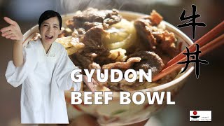 How to make Gyudon（Beef bowl）－Japanese Local Recipe－ [upl. by Clementius]