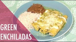 Chicken Enchiladas Recipe with Green Sauce  Authentic Enchiladas Verdes [upl. by Tempa208]