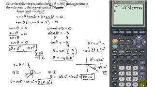 Solve Trig Equation by Factoring round nearest tenth of degree 4sinthetatantheta3tantheta [upl. by Celinka816]