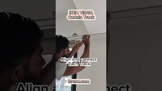 9reno IKEA VIDGA curtain track beam mounted installation video home ikea IKEAVIDGA [upl. by Ham]