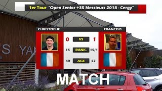 Christophe 15 vs Francois 151  Open Senior 35 Cergy  1er Tour  Match  29082018 [upl. by Assilrac]