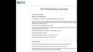 How To Fill Out Your 2019 W4 Tax Form Withholding Calculator [upl. by Chip]