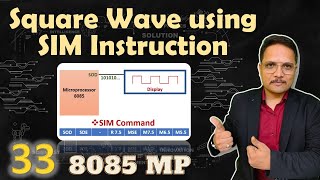 Creating a Square Wave with SIM Instruction in 8085 Program and Delay Calculation  8085 [upl. by Rases]