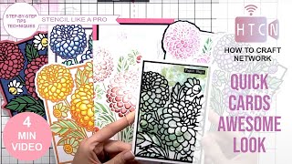 EASY CARDS USING STENCILS AND DIES  CREATE LIKE A PRO [upl. by Fonzie456]