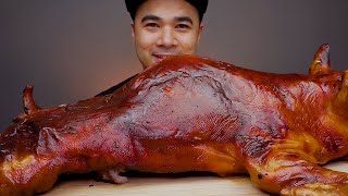 LECHON DE LECHE  Cochinillo  MUKBANG ASMR  Roasted Suckling Pig cyndi5909 [upl. by Erdnuaed]