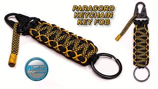 Paracord Keychain  Key fob  King Cobra Knot Tutorial DIY [upl. by Hoyt]