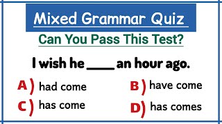 English Grammar test Mixed Grammar Quiz [upl. by Nawuq]