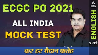 ECGC PO  English  All India Mock Test for Bank PO ECGC [upl. by Eleda]