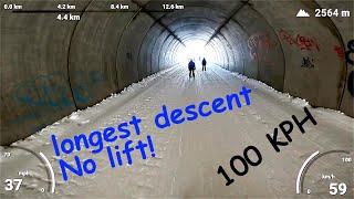 Les Deux Alpes  Top to bottom  Skiing 100 kmh  Over 2000 Meters Vertical Descent [upl. by Nirihs]