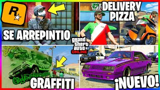 Nueva ACTUALIZACION 2 NUEVOS COCHES ROCKSTAR se ARREPINTIO de ESTO GRAFFITI amp PIZZA GTA Online [upl. by Ashbey876]