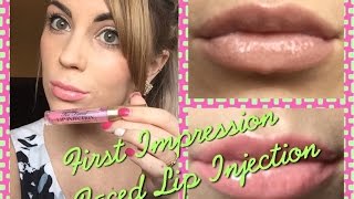 Too Faced Lip Injection Plumping LipGloss FIRST IMPRESSIONReview Does It Really Work [upl. by Alfonso]