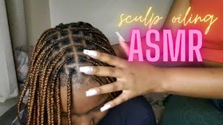 ASMR  Scalp oiling  Head massage  Tingles 💤😴 [upl. by Constantino]