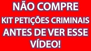 Petições Criminais Atualizadas  Kit 544 Petições Criminais AtualizadasAdvocacia Criminal [upl. by Ettenuj]