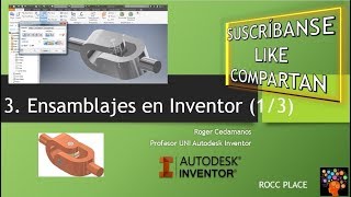 Ensamblajes en Inventor parte 13 03 [upl. by Jacinta190]