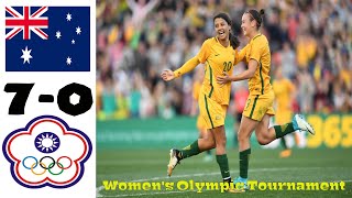 Australia vs Chinese Taipei 70 Full Highlights Womens Olympic Tournament Qualifier 7022020 [upl. by Llerrut]