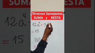 SUMA Y RESTA de Términos semejantes [upl. by Michael]