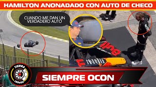 HAMILTON IMPRESIONADO POR EL AUTO DE CHECO PÉREZ MOMENTO EXACTO DEL ACCIDENTE DE ALONSO Y OCON [upl. by Blasien]