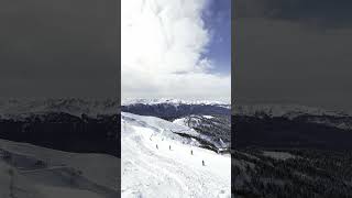 People who go snowboarding in Vemdalsskalet Vemdalen Jämtland in the north of Sweden [upl. by Armelda]