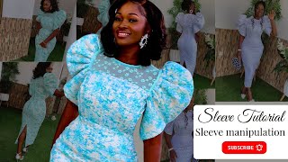 How to Cut and Sew Stylish Structured Pleated Sleeve  Sleeve Manipulation tutorial [upl. by Nolava811]