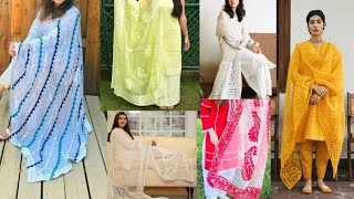 Aplic Work Dupatta Designing  Hand embroidery aplic work design [upl. by Jenne]