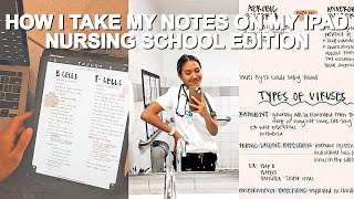 HOW I TAKE NOTES ON MY IPAD USING NOTABILITY  NURSING SCHOOL EDITION [upl. by Deming520]