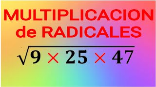 Multiplicación de Radicales  super facíl [upl. by Eldwon265]