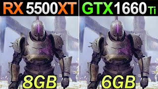 RX 5500 XT 8GB Vs GTX 1660 Ti  1080p and 1440p Gaming Benchmarks [upl. by Ciardap]