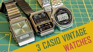 3 Casio vintage digital watches review AQ800E A100WE A171WE casio gedmislaguna casiowatch [upl. by Cuttie]