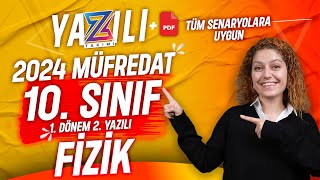 10SINIF FİZİK 1DÖNEM 2YAZILI Hazırlık  20232024 Güncel Yazılı Formatı📂PDF [upl. by Eenwat]