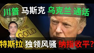 川普 特斯拉 独领风骚 纳指收平？马斯克 乌克兰总统通话 美股 英伟达 美股etf [upl. by Hsetih]