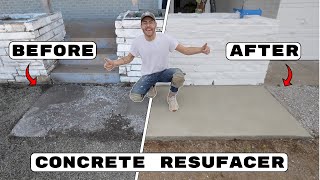 How To Fix  Resurface Damaged Concrete Sidewalk  DIY [upl. by Trebbor]