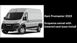 How to Install Scopema swivel and Sportscraft lowered seat base  Promaster Van Build [upl. by Lechar665]