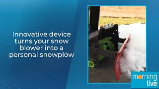 Innovative device turns your snow blower into a personal snowplow [upl. by Fink]