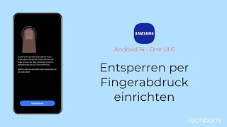 Entsperren per Fingerabdruck einrichten  Samsung Android 14  One UI 6 [upl. by Naujak327]