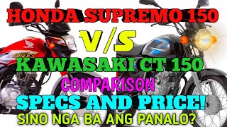 Honda supremo 150 versus Kawasaki bajaj ct 150 Comparison specs and price [upl. by Aineg]