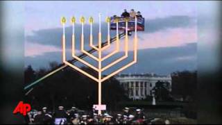 Raw Video Lighting of the National Menorah [upl. by Adnohser512]