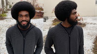 Perfect 4C Afro and Beard Tutorial [upl. by Polak926]