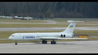 Ukraine Government Ilyushin 62 taxiing at ZRH quotWONDERFUL SOUNDquot [upl. by Pantheas920]