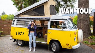 VAN TOUR  1977 Volkswagen Westfalia  What Original Van Life Looked Like [upl. by Erine]