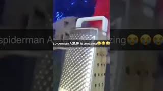 SPIDERMAN ASMR IS AMAZING fyp funny meme fypシ spiderman asmr short shorts [upl. by Nomahs]