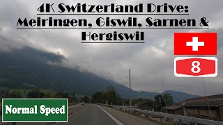 4K Switzerland Drive Meiringen Giswil Sarnen amp Hergiswil [upl. by Nanette]