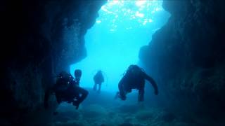 Xlendi tunnel diving Gozo Malta with Scuba Kings [upl. by Eimmac]