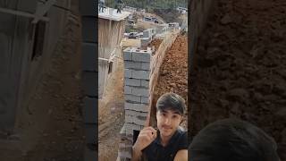 Muro de arrimo com 3 camadas de blocos de concreto será que funciona engenhariacivil obra [upl. by Hedges150]