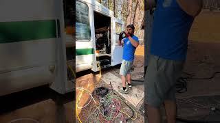 shuttle bus conversion  removing unnecessary electrical wires [upl. by Esertak]