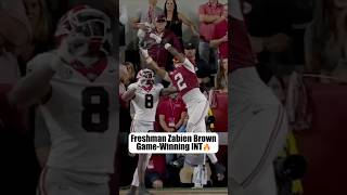 Freshman Zabien Brown 😱 GameWinning INTERCEPTION vs UGA  Georgia vs Alabama [upl. by Aisul]