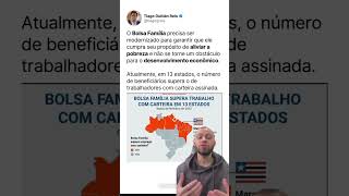 Carteira Assinada VS Bolsa Família 🤯 economia educaçãofinanceira investimentos [upl. by Toney27]