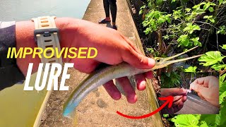 Made A Lure On The Spot To Catch This Fish  Ultralight Fishing Philippines [upl. by Inimod]