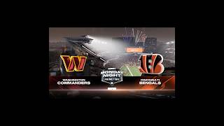 COMMANDERS vs BENGALS MNF GAME PREVIEW footballshorts footballclips madden25 touchdown nfl [upl. by Emelia]