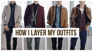 Layering FallWinter Mens Outfits  Men’s Fashion  Outfit Ideas [upl. by Euqinahs]