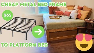 DIY Platform Bed with Hidden Storage EASY [upl. by Yleik820]